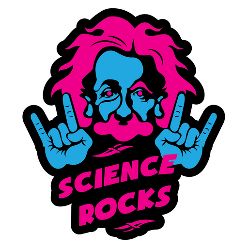here is a Einstein Science Rocks Sticker from the School collection for sticker mania