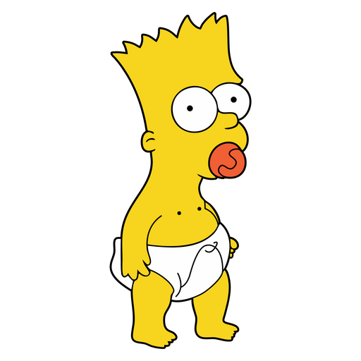 here is a Bart Simpson Baby Sticker from the Bart Simpson collection for sticker mania