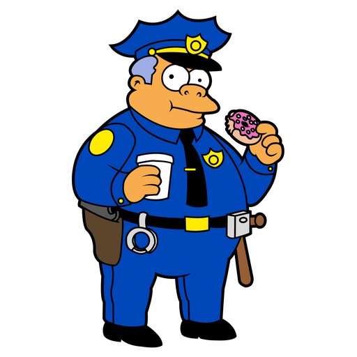 here is a The Simpsons Chief Clancy Wiggum Sticker from the The Simpsons collection for sticker mania