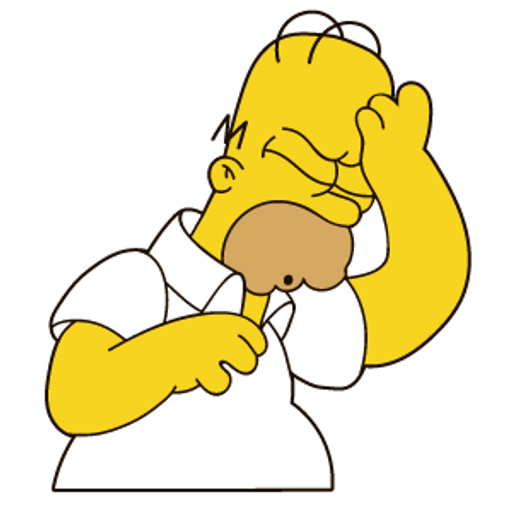 here is a Homer Simpson DOH Sticker from the The Simpsons collection for sticker mania