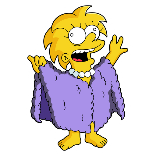 The Simpsons Lizard Queen Lisa Sticker