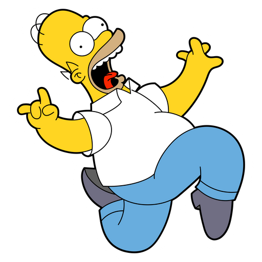 here is a Running Homer Simpson Sticker from the The Simpsons collection for sticker mania