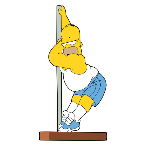 here is a Simpsons Homer Pole Dance Sticker from the The Simpsons collection for sticker mania