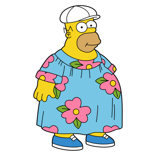 The Simpsons Fat Homer Sticker