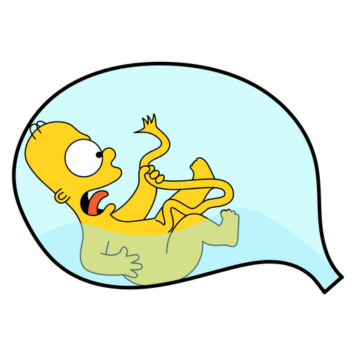 The Simpsons Homer Baby Dream Sticker