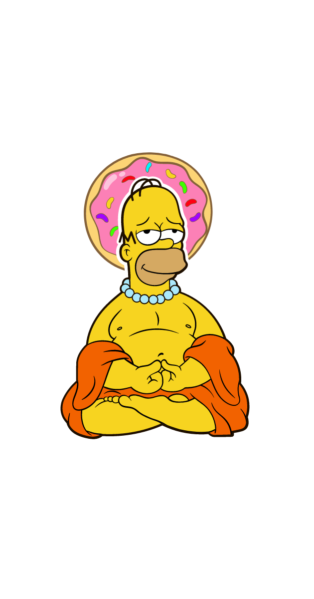 buddha homer simpson