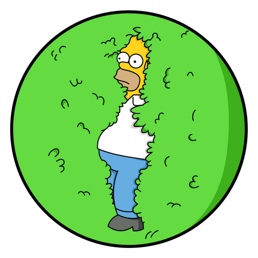 here is a The Simpsons Homer Simpson Backs Into Bushes Sticker from the The Simpsons collection for sticker mania