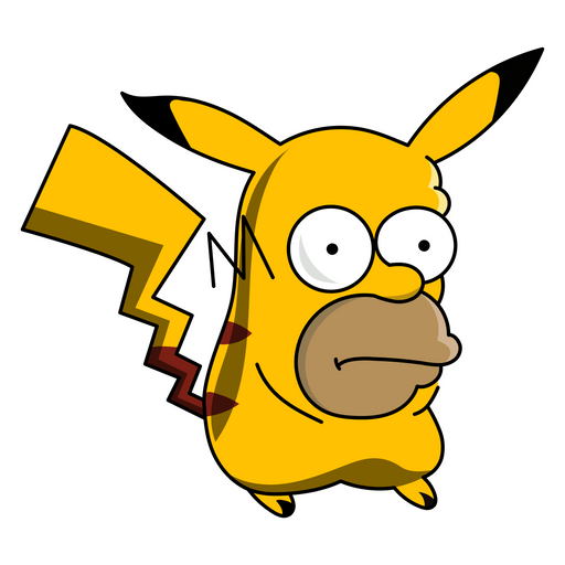 The Simpsons Homer Pikachu Sticker