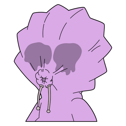 The Simpsons Lisa Crying Through Hoodie Sticker