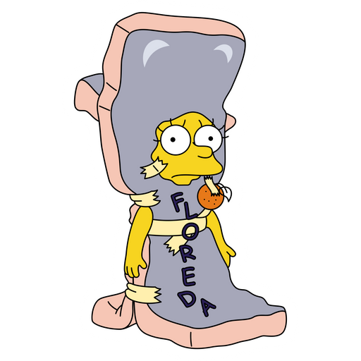 The Simpsons Lisa Floreda Sticker