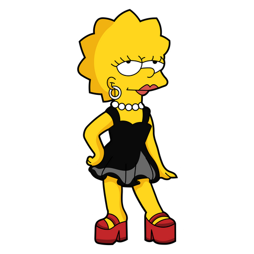 here is a Simpsons Lisa Gorgeous Sticker from the The Simpsons collection for sticker mania