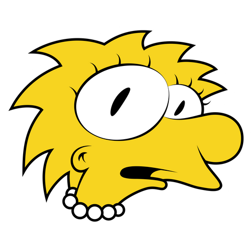 here is a The Simpsons Lisa Hideous Sticker from the The Simpsons collection for sticker mania