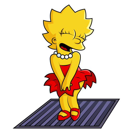here is a The Simpsons Lisa Marilyn Monroe Sticker from the The Simpsons collection for sticker mania