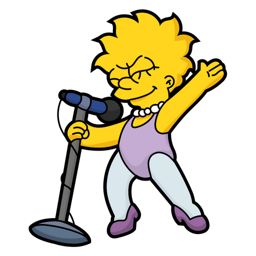 here is a The Simpsons Lisa Singing Sticker from the The Simpsons collection for sticker mania
