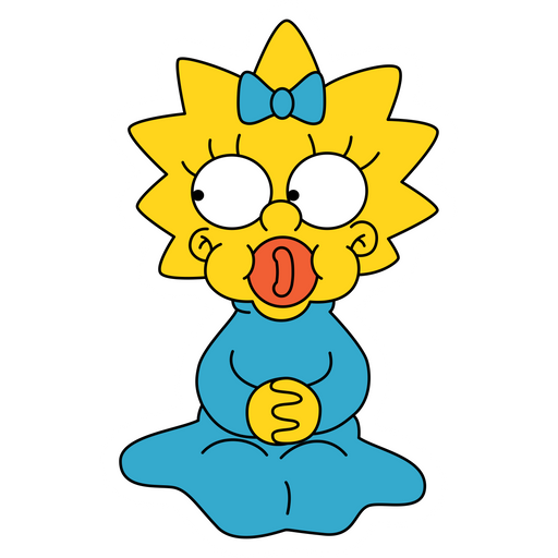 here is a The Simpsons Maggie Waiting Sticker from the The Simpsons collection for sticker mania