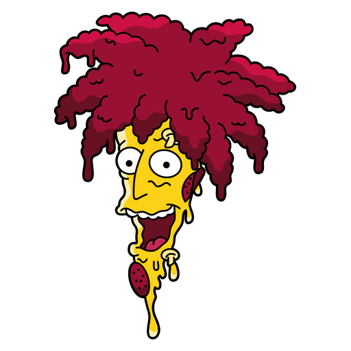 here is a The Simpsons Sideshow Bob Pizza Sticker from the The Simpsons collection for sticker mania