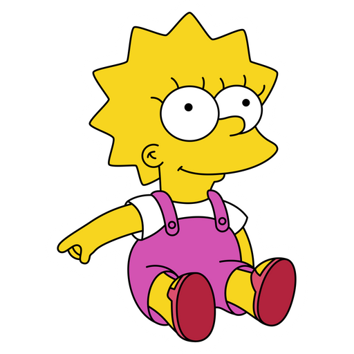 here is a The Simpsons Small Lisa Points Sticker from the The Simpsons collection for sticker mania