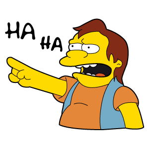 cool and cute The Simpsons Nelson Ha Ha for stickermania