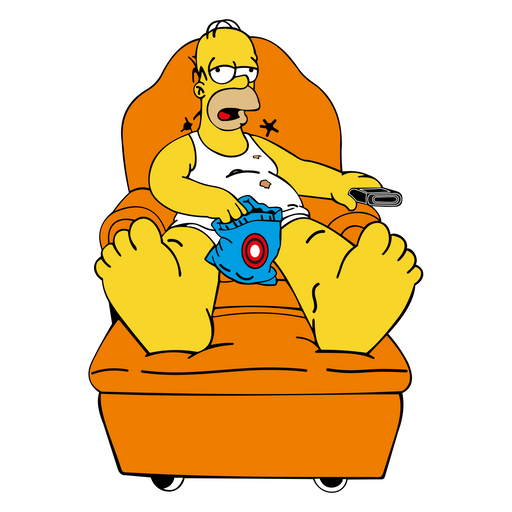 The Simpsons Homer Watching TV Sticker