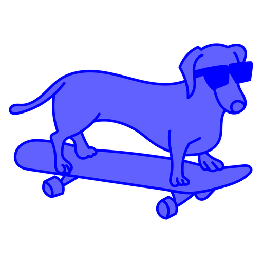 here is a Dachshund Skateboard Sticker from the Skateboard collection for sticker mania