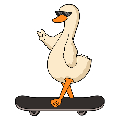 here is a Goose on Skateboard Sticker from the Skateboard collection for sticker mania