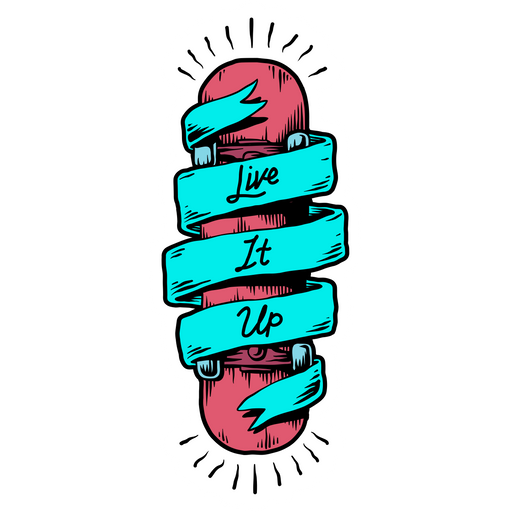 here is a Live It Up Skateboard Sticker from the Skateboard collection for sticker mania