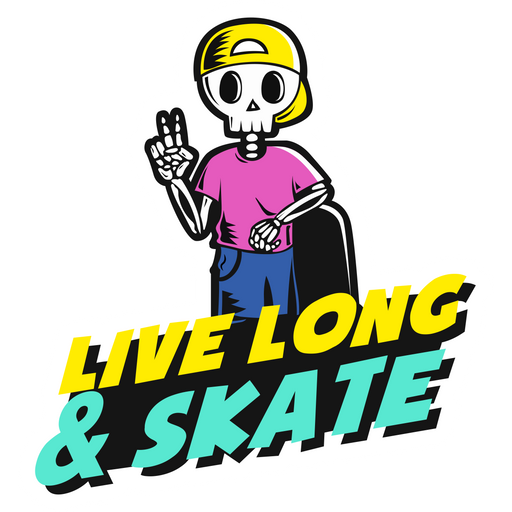 here is a Live Long and Skate Sticker from the Skateboard collection for sticker mania