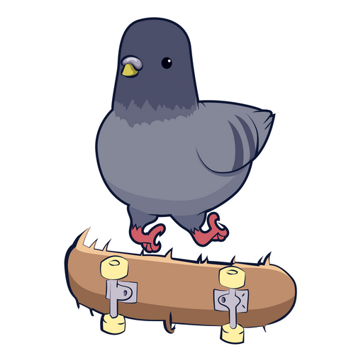 here is a Pigeon Kickflip Sticker from the Skateboard collection for sticker mania