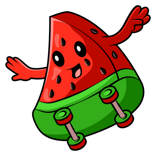 here is a Watermelon Skateboard Sticker from the Skateboard collection for sticker mania