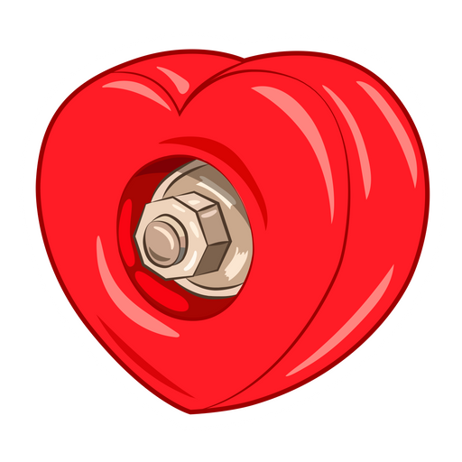 Skateboard Heart Wheel Sticker