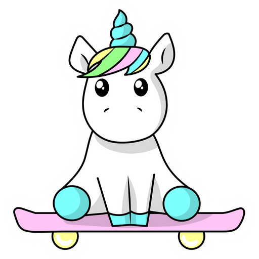 Unicorn on Skate Sticker