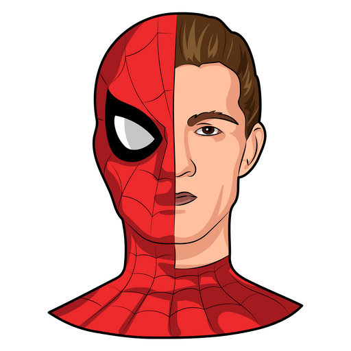 here is a Spider-Man Peter Parker Sticker from the Spider-Man collection for sticker mania