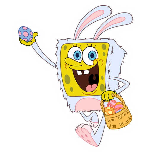 here is a Easter Bunny SpongeBob Sticker from the SpongeBob collection for sticker mania
