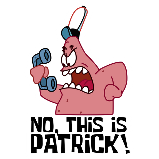 here is a No This Is Patrick Meme Sticker from the SpongeBob collection for sticker mania