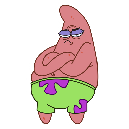 here is a SpongeBob Offended Patrick Star Sticker from the SpongeBob collection for sticker mania