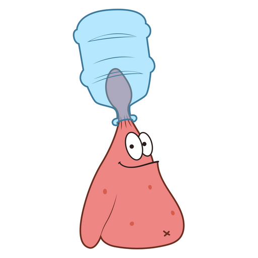 here is a Patrick Star Wearing Bottle Sticker from the SpongeBob collection for sticker mania