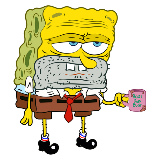 here is a SpongeBob Best Day Ever Sticker from the SpongeBob collection for sticker mania