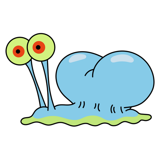 here is a SpongeBob Gary Ready to Sleep Sticker from the SpongeBob collection for sticker mania