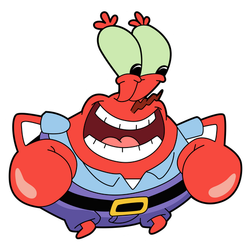 here is a SpongeBob Happy Mr. Krabs Sticker from the SpongeBob collection for sticker mania
