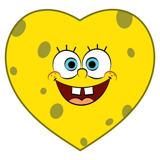 SpongeBob Heart Sticker