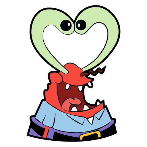 here is a SpongeBob Mr. Krabs Fall in Love Sticker from the SpongeBob collection for sticker mania