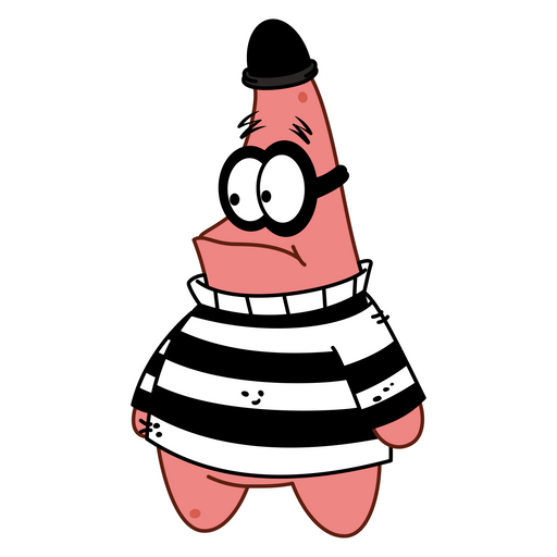 here is a SpongeBob Patrick Criminal Sticker from the SpongeBob collection for sticker mania