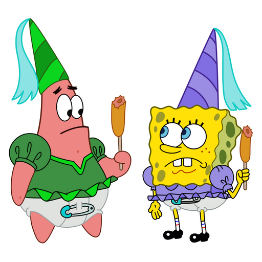 SpongeBob and Patrick Fairies Sticker