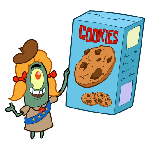 SpongeBob Plankton and Cookies Sticker - Sticker Mania
