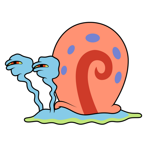 here is a SpongeBob Sleepy Gary Sticker from the SpongeBob collection for sticker mania