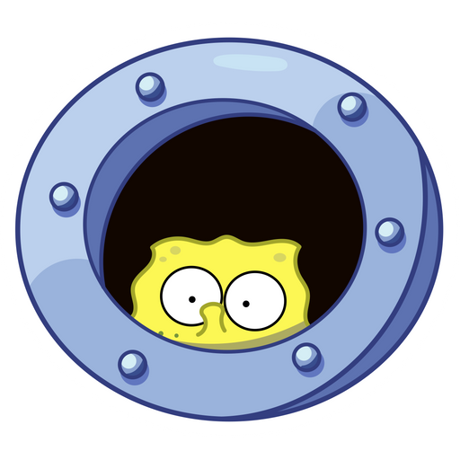 here is a SpongeBob Frightened Sticker from the SpongeBob collection for sticker mania