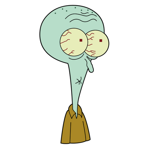 here is a SpongeBob Shocked Squidward Sticker from the SpongeBob collection for sticker mania