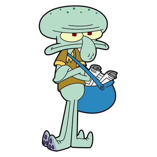 here is a SpongeBob Squidward Mailman Sticker from the SpongeBob collection for sticker mania