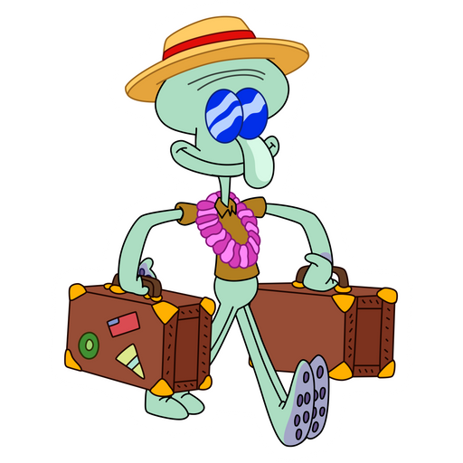 here is a SpongeBob Squidward's Vacation Sticker from the SpongeBob collection for sticker mania