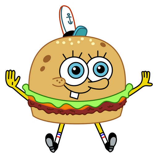 here is a SpongeBob Crabsburger Sticker from the SpongeBob collection for sticker mania
